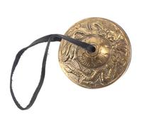 MAJORMENCH Copper Finger Cymbals with Band Ethnic Percussion Zills Instrument for Rhythm Enhancement and Tibetan Ritual Use Small Hand Cymbals for Yoga and Dance