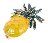 MAJORMENCH Creative Pineapple Brooch Pin for Women, Summer Fruit Lapel Pin Drip Oil Effect, Fashionable Costume Jewelry Accessory for Dresses, Hats, and Jackets