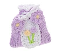 MAJORMENCH Crochet Drawstring Coin Purse Mini Small Ladies Wallet Portable Handwoven Tulip Closure Pouch for Women Girls Accessory Storage