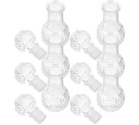MAJORMENCH Crystal Decanter Set 6 Pcs 50ml Glass Bottles with Stopper, Elegant Style for Wine Tasting and Home Bar Use