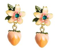 MAJORMENCH Cute Cartoon Design Dangle Earrings for Women Trendy Fruit Drop Earrings 1 Pair for Teen Girls and Everyday Wear