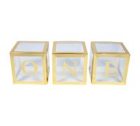MAJORMENCH Decor Balloon Style Effect Decorative and Plastic Material, Cartoon Box Set with Letter Pattern Paper 3pcs Unique Birthday for Birthday Party Indoor Scenes Celebration