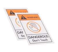 MAJORMENCH Do Not Touch Sticker Warning Decal 2pcs Self Adhesive Pvc with Obvious Warning and Sturdy Material, Suitable for Warehouse and Equipment Factory Safety Signs