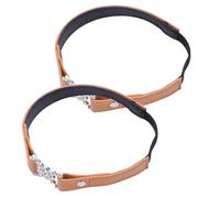 MAJORMENCH Elastic Anti-fall Ankle Straps for High Heels Rhinestone Inlaid Detachable Shoe Bands Skin Color Shoe Strings for Secure Fit Leather Accessories for Women