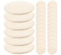 MAJORMENCH Facial Exfoliating Pads Gentle Face Scrubber Natural Loofah 36pcs for Face Cleansing and Daily Routine, Deeply Clean The Skin with Soft Beige Loofah Material for Smooth Skin