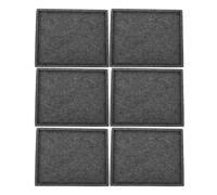 MAJORMENCH Felt Puzzle Sorting Tray Set 6pcs 30X24Cm Dark Grey Foldable Puzzle Storage Board