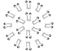 MAJORMENCH Fishing Bite Alarm Bells Silver Clip-on Indicators 25pcs Stainless Steel with Resounding Signal and for Fishing Rods for Night and All-day Excursions