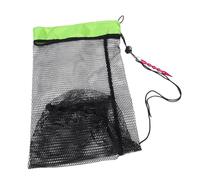 MAJORMENCH Foldable Nylon Mesh Fish Cage with Ground Stake for Outdoor Fishing Portable Drawstring Storage Bag for Kayak Invisible Catch Design Easy Land Anchoring Compact Folding Gear for