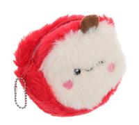 MAJORMENCH Fruit Shaped Coin Pouch Soft Plush Mini Coin Storage Bag Compact and Portable Zipper Closure Cute Novelty Design for Travel and Daily Life Women
