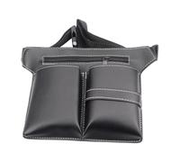 MAJORMENCH Hairdressing Scissors Bag Pu Black Large Capacity Hair Tools Storage Bag for Travel and Personal Use, Easy Access and Protect Belongings