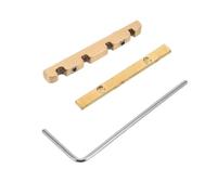 MAJORMENCH Height Adjustable Brass Bass Guitar Nut for Electric Bass Guitar with Wrench and Gasket, Precise Adjustment Enhancing High Frequencies, for Band Use and Daily Practice