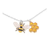 MAJORMENCH Honeycomb Pendant Bee Necklace for Women and Charming Chain Necklace Jewelry with Bee Pendant Japanese Style Cute Honeycomb Charm