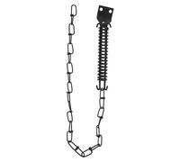 MAJORMENCH Iron Security Door Chain with Antipry Structure and Versatile Application Black Storm Door Closer for Enhanced Safety and Wind Protection