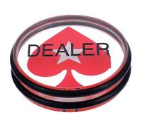MAJORMENCH Large Acrylic Poker Dealer Button Chip for Poker Games Double-sided Token for Tournaments and Math Learning