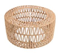 MAJORMENCH Large Yellow Straw Rope Pendant Lampshade Handmade Woven Ceiling Lamp Cover for Indoor Hanging Light, Hotel and Home Decor Ceiling Lamp Shade Replacement