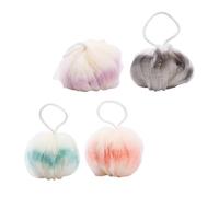 MAJORMENCH Lovely Bath Scrubbers 4Pcs Bubble Making Bath Balls PE Exfoliating Body Washing Tools for Boys and Girls Stylish