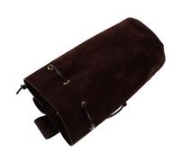 MAJORMENCH Medieval Belt Pouch Drawstring Waist Pack Vintage Renaissance Cosplay Purse Deep Coffee Color Leather Look Adjustable Waist Bag for Men and Women Role Playing Accessories