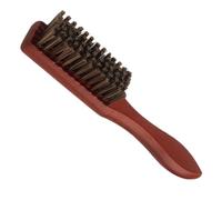 MAJORMENCH Men’s Retro Beard Brush with Supple Bristles, Barber Hair Styling Brush for Beard Straightening and Oil Head Styling, Small Flat Mustache Comb for Facial Hair Grooming