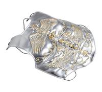 MAJORMENCH Men's Medieval Breastplate Armour Lightweight Plastic Knight Chest Plate with Realistic Design for Party and Masquerade Cosplay Silver