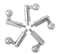 MAJORMENCH Metal Ball Head Adapter Adjustable Angle for Microphone Boom Arm 5pcs with 17.4mm Ball Joint and 1/4" Connector and Vibration Reducing Mount for Studio and Desk Recording