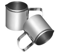 MAJORMENCH Mini Milk Jug Stainless Steel 2 Pack 57ml Capacity Convenient Dumping Sauce Holder for Coffee Bars and Hotels