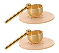 MAJORMENCH Mini Tibetan Brass Singing Bowl Set and Stress Relief 2 Sets with Metal Mallet and Nonwoven Pad, Soothing Tones and Vacation for Relaxation and Meditation, for Yoga