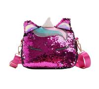MAJORMENCH Mini Unicorn Ear Shaped Pu Leather Material Sequins Crossbody Shoulder Bag Easy to Clean, for Travel and Beach Use