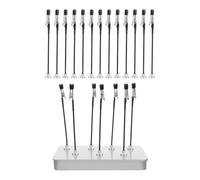 MAJORMENCH Model Painting Stand with Magnetic Flexible Alligator Clips and Iron Box Base, 20 Pieces Set Featuring Enhanced Clamp Grip and Integrated Storage for Modeling Projects and DIY Art
