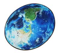 MAJORMENCH Non-slip Earth Pattern Floor Mat Blue Blending Material Chair Mat for Office Chair Floor Protection Suitable for Living Room or Study Desk Area