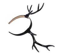 MAJORMENCH Plastic Antler Headband for Christmas Party with Black Chic Design, Unique Xmas Hair Accessory Suitable, for Xmas Photo Booth Props and Group Photos