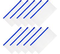 MAJORMENCH Plastic Pencil Case with Zipper Lock 10pcs Large-Capacity Suitable for Storing Calculators and Notes, Anti-Scratch Stationery Storage Portable Pen Pouch Bag for Students