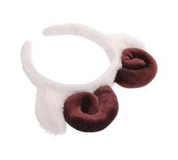 MAJORMENCH Plush Sheep Horn Headband for Cosplay and Birthday Parties, Sturdy Instant Costume Transformation Accessory with Lamb Ears Design for Women and Men