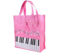 MAJORMENCH Portable Music Score Bag for Keyboard and Piano with Non-woven Fabric, Pink Colour, Easy to Clean and Water-resistant Handbag for Musicians and Music Sheet Storage