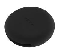 MAJORMENCH Portable Silicone Makeup Puff Case Small Travel Makeup Sponge Holder Box with Powder Puff Storage for Cosmetics Black Pattern Compact