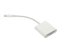 MAJORMENCH Portable USB Type-c Card Reader Adapter with High-speed Data Transfer, White Abs Memory Card Reader for Phone and Camera, Compact Design for On-the-go Use