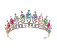 MAJORMENCH Princess Birthday Crown Crown Hair Accessories Alloy Glass Crystal Sparkles Brilliantly Comfortable Elegant Timeless Design for Women Bride Special Occasions