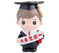MAJORMENCH Realistic Celebrating Doctor Graduation Male Toppers Insert Cake Resin Ornament for W esktop