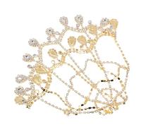 MAJORMENCH Rhinestone Bridal Hair Head Chain Headpiece Elegant Chic Alloy Mesh Design Matches Hairstyles Women Female for Day