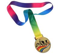 MAJORMENCH rock climbing medals, first place climbing medal, golden zinc alloy, 2.8" round flat design, lightweight, safe rounded edges, easy engraving, for and school prizes