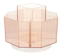 MAJORMENCH Rotatable Cosmetic Brush Compartment Organizer Large Capacity Plastic Desktop Makeup Brush Holder with 360° Rotation and Compartment Design for Elegant Vanity Storage