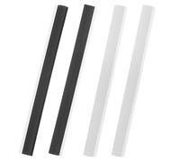 MAJORMENCH Rubber Lip Replacement Strips for Dustpan 26Cm Soft Gray and Black Edge Bars 4Pcs Set for Dust Collection and Waste Management