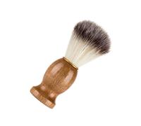 MAJORMENCH Shaving Brush with No-slip Handy Grip with Natural Wooden Handle for Men Produces Rich Shave Lather and Nylon Hair, Professional Beard Brush for Grooming Goatee and Moustache