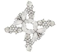 MAJORMENCH Silver Bow Shoe Clips Shoe Accessory Wedding and Party for Women Zinc Alloy with Artificial Crystal Removable Design and Fine Workmanship, Elegant for Bridesmaid and Girls