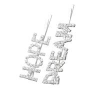 MAJORMENCH Silver Word Letter Hair Clips Easy to Carry with Rhinestones Hair Accessories Lightweight Alloy Bobby Pins for Women Suitable for Dances and Anniversaries