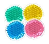 MAJORMENCH Small Round Reusable Gel Ice Packs 4pcs Set for Eye Cold Compress and Hot Cold Therapy for Injury Relief Kids and Breastfeeding Use