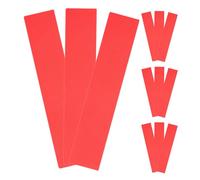 MAJORMENCH Soccer Field Markers 12PCS Red Rectangular PVC Straight Floor Markers with High Visibility Lines for Athletics Ground