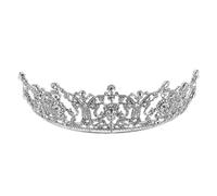 MAJORMENCH Sparkling Rhinestone Bridal Tiara with Metal Band Elegant Princess Wedding Crown Headband for Brides Handmade Luxury Hairpiece for Outdoor Ceremonies and Prom