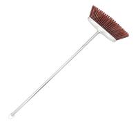 MAJORMENCH Stainless Steel Handle Household Cleaning Broom with Thickened Brown Bristles, Metal Trash Sweeper for Indoor Home Use, Room Sweeping Besom for Kitchen and Floor Cleaning Random