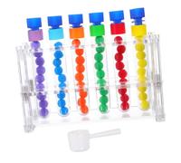 MAJORMENCH Stem Science Test Tubes with Rack Color Sorting Educational Learning Counting Montessori Math Skills Tool for Sensory Development and Fine Motor Enhancement