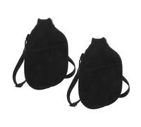 MAJORMENCH Table Tennis Racket Case Travel Shoulder Strap for Mesh Storage Bag 2pcs Waterproof Neoprene with Oxford Cloth, Wear-Resistant Paddle Sleeve Featuring Rainy Days Protection